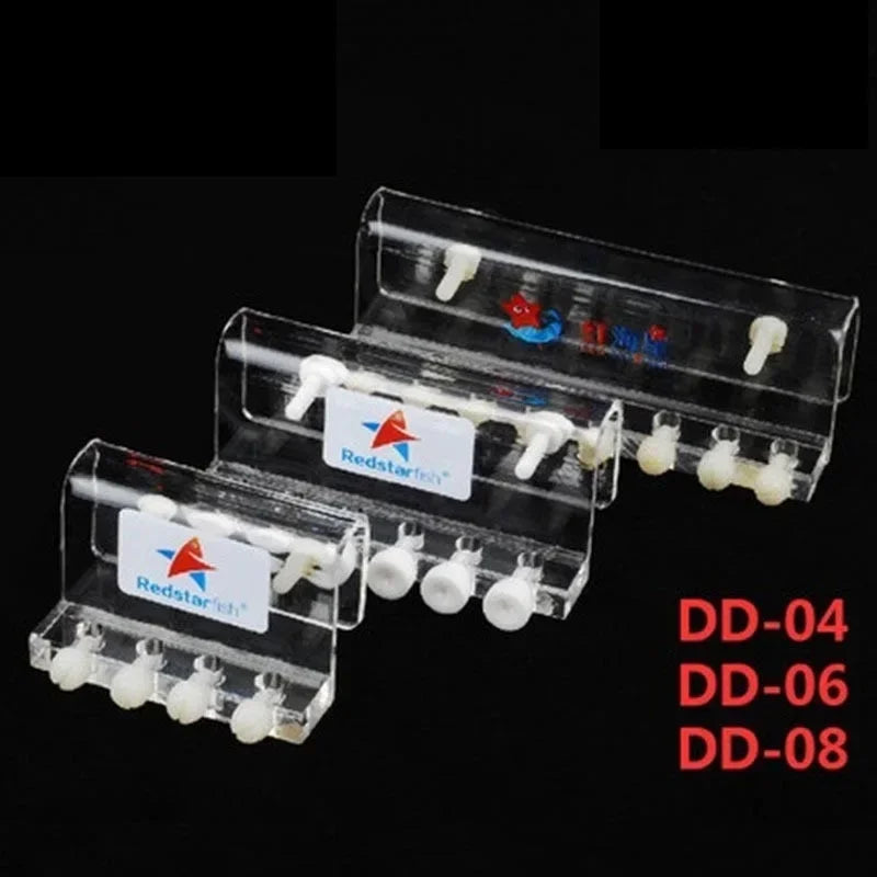 Red Starfish 4/6/8 Way Soft Tube Fixture Holder Aquarium Transparent Soft Hose Dosing Pump Soft Tube Rack Fish Tank Accessories