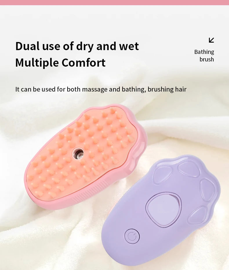 Colored Pet Steam Beauty Comb Cleanable Floating Hair Remove Tangled Hair No Need To Take A Shower Universal For Cat And Dog