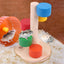 Hamster Climbing Toys Colorful Wooden Stair Platform Exercise Toy Casual Teething Stair Hamster Rainbow Ladder Little Chinchilla