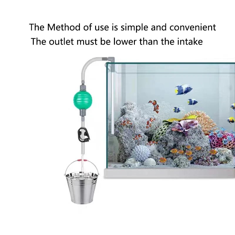 Aquarium Fish Tank Water Changer Air Pump Cleaning Tools Aquarium Gravel Cleaner Vacuum Siphon Pump with Filter Nozzle New