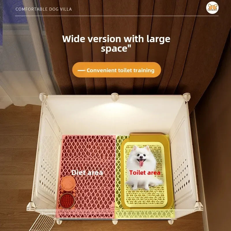 Dog cage Small dog kennel One room, one living room, one bathroom Dog villa Indoor household with toilet Bichon Teddy only