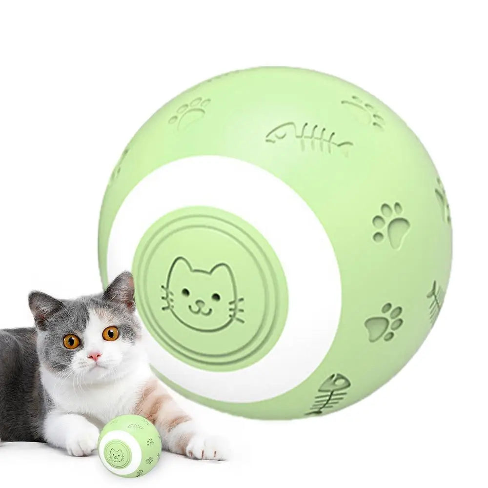 Active Rolling Ball Smart Cat Toy Wicked Ball Dog Toy With LED Lights Automatic Moving Bouncing Rotating Ball Jumping Activation