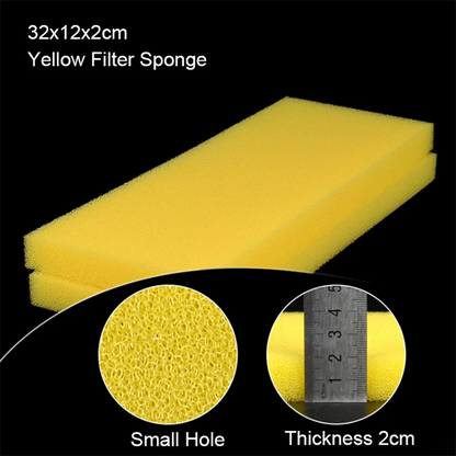 Black, Blue, Yellow 32cmx12cmx2cm Filtration Foam Aquarium Fish Tank Biochemical Filter Sponge Pad Skimmer Sponges Supply Tank
