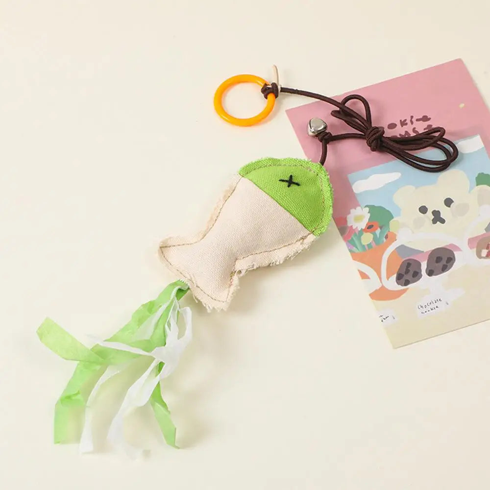Fish Cat Toy Interactive Cat Toy Cat Toys With Bell For Indoor Outdoor Cats Interactive Fishing Stitchable Toy Interactive Game