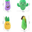 Pet plush sound toy fruit vegetable dog cat educational toy supplies cactus corn eggplant