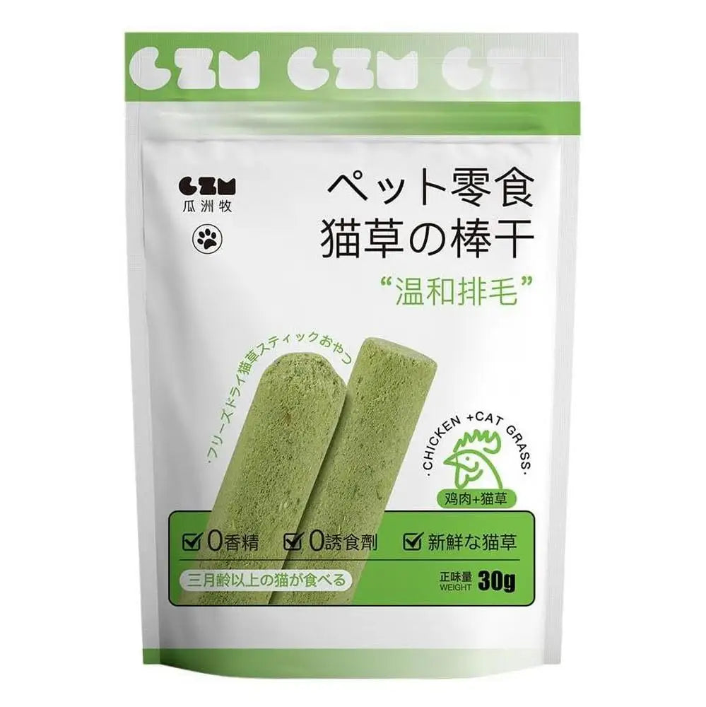 Cat Grass Stick Cat Grass Chewing Stick Natural Teeth Cleaner Removal Row Kitten Pet Snacks Teeth Caring for Kitten Mouth Health