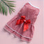 2024 New Crystal Bowknot Lovely Dog Skirt Pet Cloth Summer  Cool Breathable Butterfly Dog Dress Clothing For Small Medium Dogs
