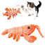 Dog Plush Chew Toy USB-Charged Pet ChewingToy Floppy Lobster Dog Toy Washable Cute Cat Toys For Puppy Dog Cats For Home Outdoor