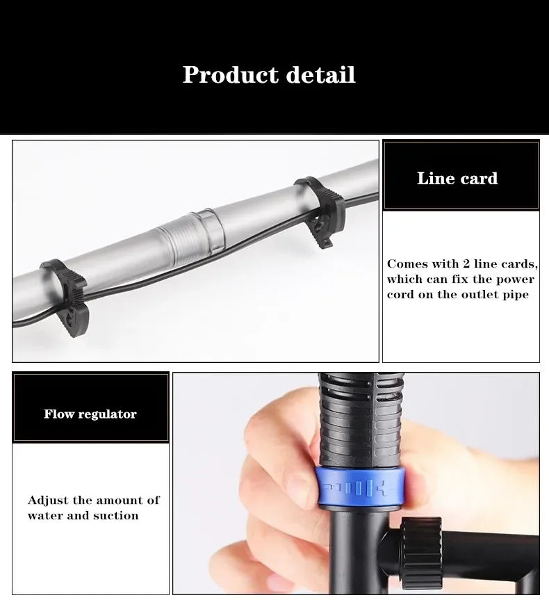 Electric Fish Tank Gravel Cleaner Automatic Aquarium Cleaner Water Change Pump Aquarium Siphon Vacuum Cleaner Water Filter Pump