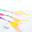 Simulation Feather Interactive Cat Toy Satin Ribbon Bell Cat Stick Toys Kitten Playing Teaser Wand Toy Cat Supplies Accessories