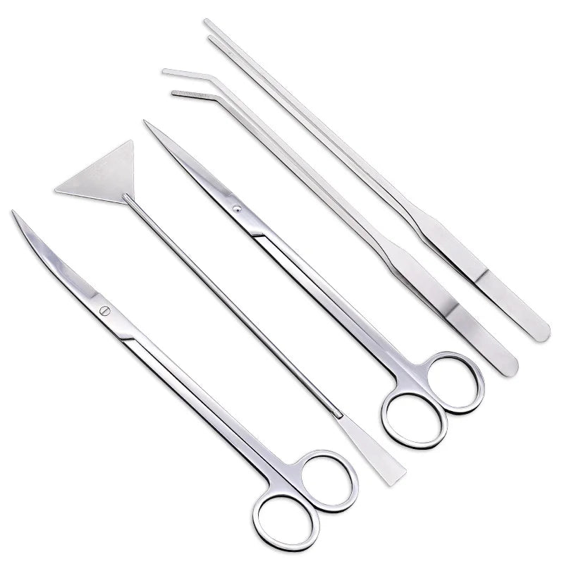Aquarium Cleaning Tools Set Wave Scissors Tweezers Aquatic Plant Grass Trimming Stainless Fish Tank Tools Aquarium Accessories