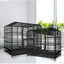 Dog Cage Small Medium Large Dog Square Tube Dog Cage Bold Iron Pet Dog Dog Cage Dog House Teddy Golden Retriever Supplies