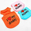 Cute Paw Printed Heart Love Design Small Dog Vest Clothes Summer Spring TShirts For Dogs Costume Puppy Dog Accessories Chihuahua