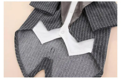 Dog Tuxedo Costume with Bow Tie, Pet Tuxedo Suit for Small Medium Dogs, Formal Party Wedding Shirt Clothes Cosplay Apparel