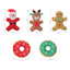 Dog Christmas Toy Plus Toy Cute Santa Elk Gingerbread Man Donut Chew Toy Dog Toy