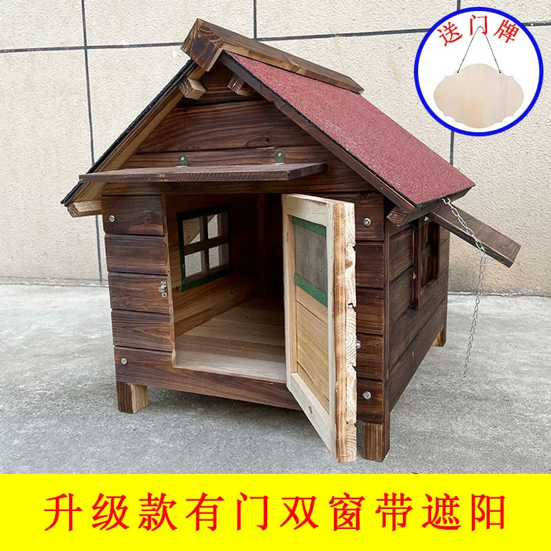 Rural Kennel Outdoor Kennel Rainproof Waterproof Rural Outdoor Kennel Courtyard Pet Small House Villa Four Seasons Pass