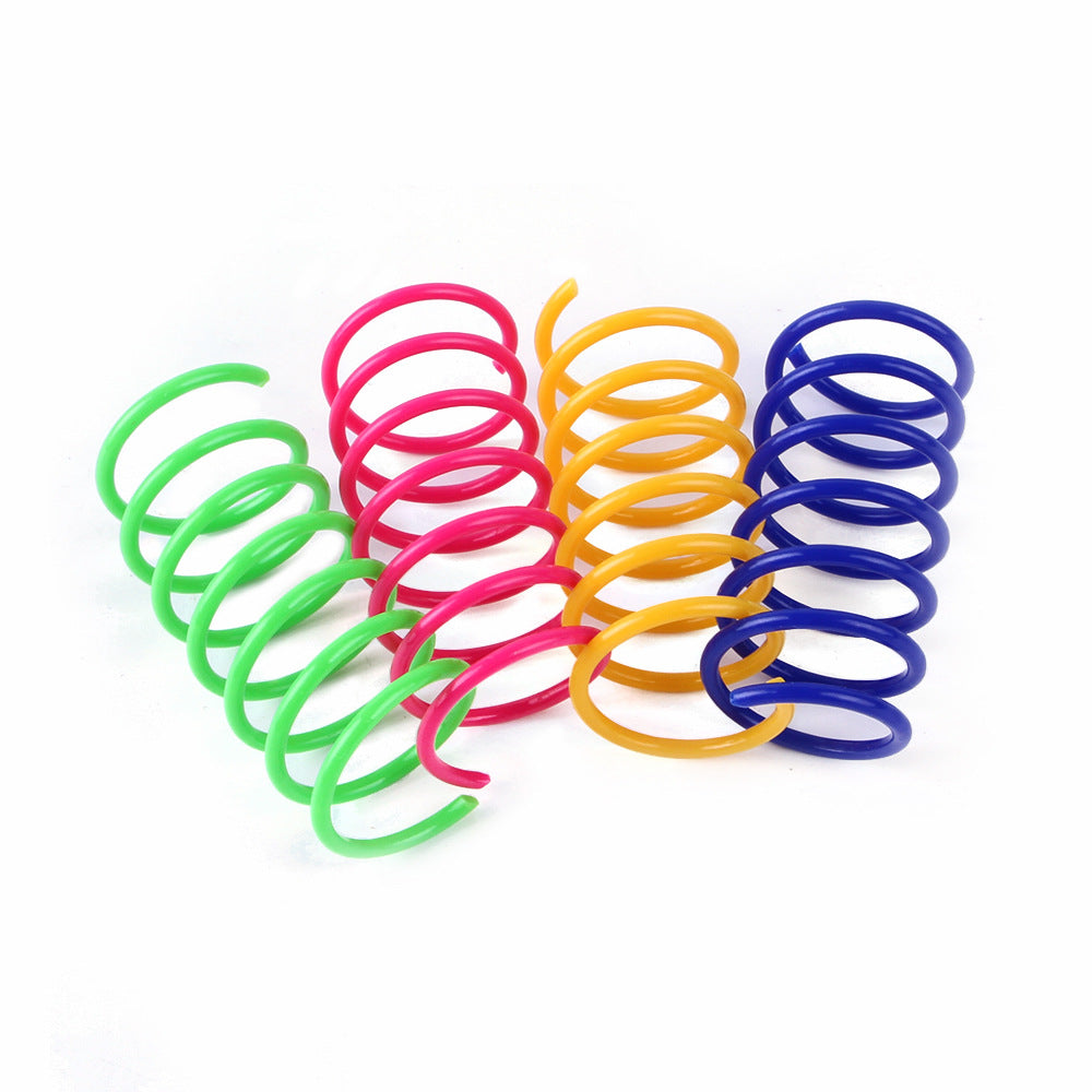 Pet Cat Self-hey Toy Colored Spring Jumping Funny Cat  Tumblers Toy Cat Supplies Pet Products for Cats Cat Toys Interactive