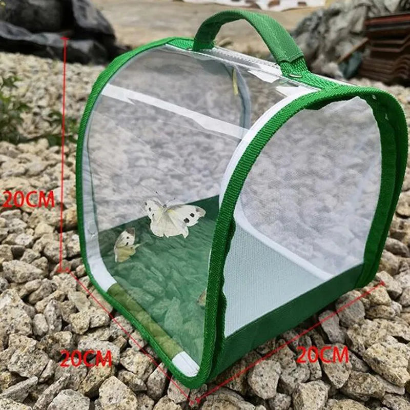 Collapsible Insect Cage Mesh Habitat Bird Butterfly Mantis Stick Grid Breeding Cricket Net Cloth Farm Cocoon Silkworm Hatch Cage