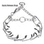 Quick Release Prong Dog Collar Chrome Plated Adjustable Metal No Pull Dog Training Collar Safe No Choke Pinch Collar for Dogs