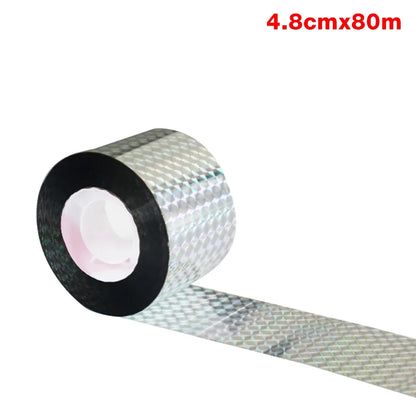 80M 50M Anti Bird Tape Flashing Reflective Bird Repellent Scare Tape Pigeons Crow Keep Away Double-sided Bird Repeller Ribbon
