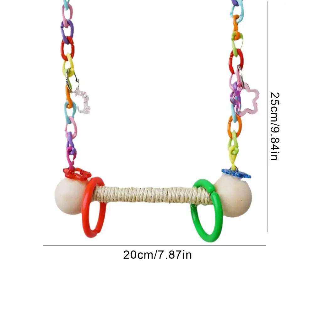 Bird Cage Hammock Swing Toy Woven Cage Hammock Parrot Swing Toy Teeth Care Bird Climbing Hammock Playing For Parrots Parakeets