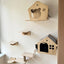 Cat Climbing Shelves Wall Mounted Cat Bridge And Cat House Wooden Pet Shelves Tree Tower For Sleeping Climbing Cat Perch Tree