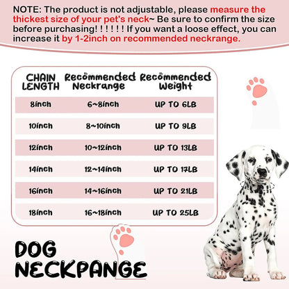 Dog Chain Collar Pink Diamond Cuban Link Necklace Metal Cat Chain Pet Crystal Collar Jewelry Accessories for  Dogs Cats