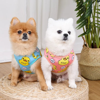 Yellow Duck Pet Dogs Summer Vest Spring Designer York Dog Clothing Sleeveless Overalls Cute Cartoon Breathable Clothes for Cats