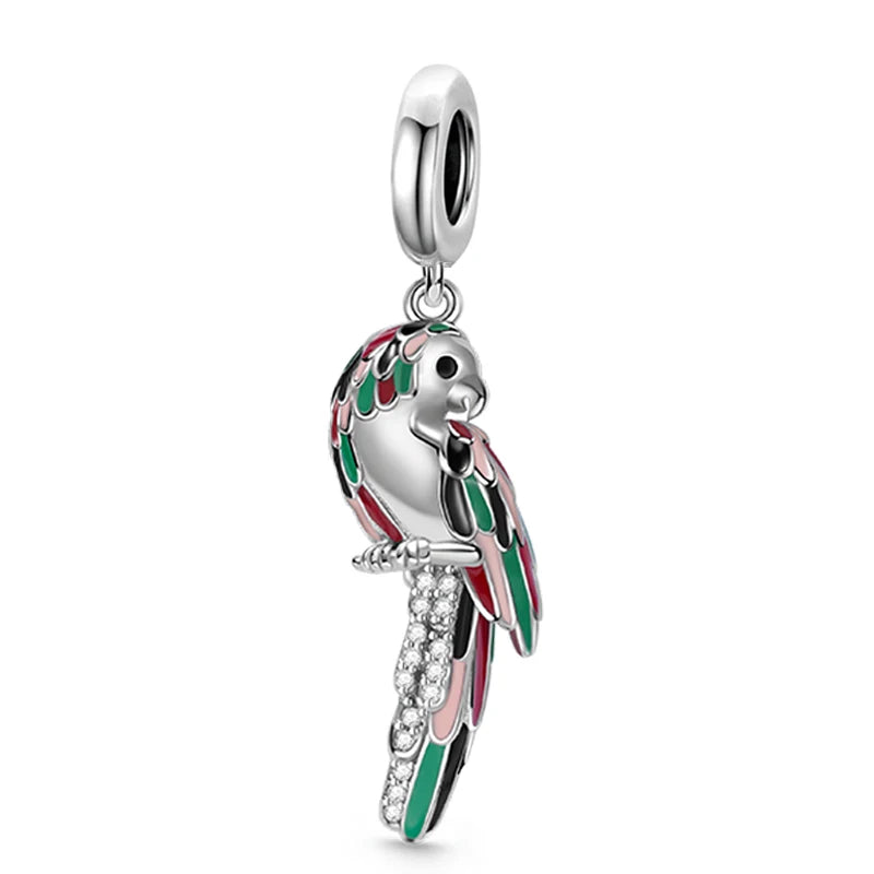 New 925 Sterling Silvering Butterfly Bees Bird Charm of ley 925 Chain Beaded Fit Original Pandora Bracelet DIY Ladies Jewelry