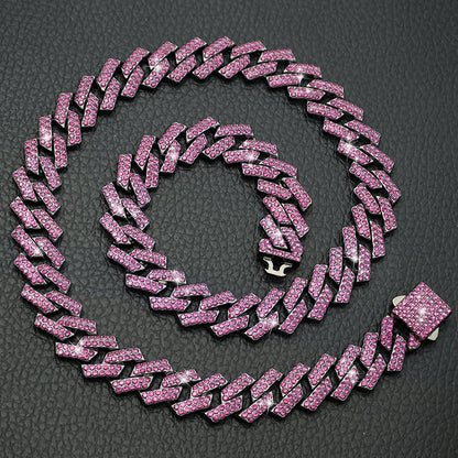 15MM Wide Diamond Luxury Necklace for cat dogs Bling  Jewelry Dog Chain Collar Cuban link Gold Chains for small medium Dogs pet