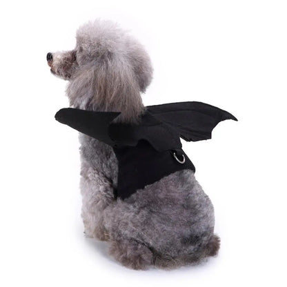 Cool Wings Black Bat Creative Pet Dog Clothes Halloween Transformation Costume Suitable For Festivals And Parties Dog Dress Up