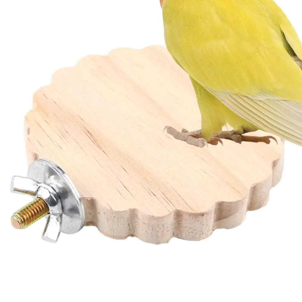 Bird Perches for Cage Natural Wooden Platform Stand for Parrot Bird Perch Stand Toy Stand Playground Budgie Toys Parakeet Cage