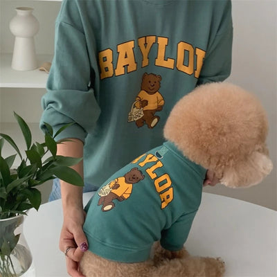 Leisure Cartoon Pet Dog Winter Clothes Winter Warm Protective Sweatshirts for Chihuahua Kitten Coats New Year Large Dog Clothing