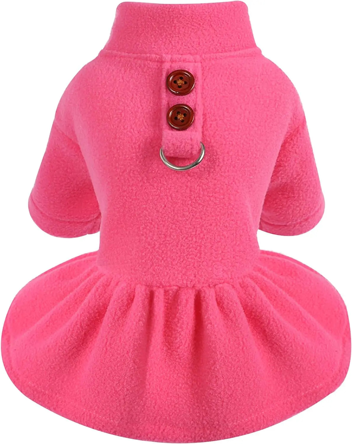 Thermal Fleece Dog Dress for Small Dogs Girl Winter Dog Sweater Puppy Clothes Chihuahua Yorkie Teacup Pet Outfit Cat Apparel