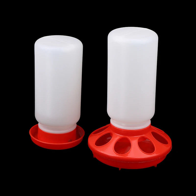 Poultry Thickened Feeder And Drinker Water Food Dispenser Automatic Chicken Birds Chick Waterer Feeding Bucket Container