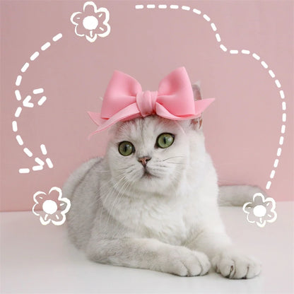 Lovely Bow Tie Hair Hoop for Cats Princess Cat Party Head Wear Pet Gifts Small Medium Dogs Accessories Elastic Cats Pet Products