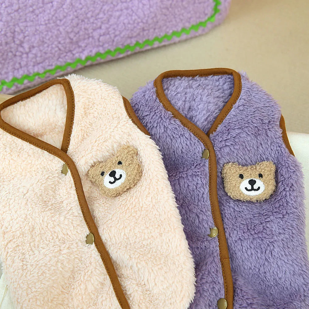 Pet Dog Clothes Winter Fleece Dog Vest Coat Plus Warm Jacket for Small Dogs Cats Clothing Puppy French Bulldog Chihuahua Apparel