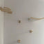1 Piece Wall Mounted Furniture Shelf Cat Climbing Stairway and Hammock with Sisal Scratching Post for Perch and Sleeping