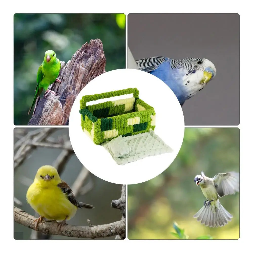 Parrot Bed For Cage Large Multipurpose Bird Nest Comfortable Soft Parrot Nest Warm Nest Bed With Cushion & Pillow For Sleeping