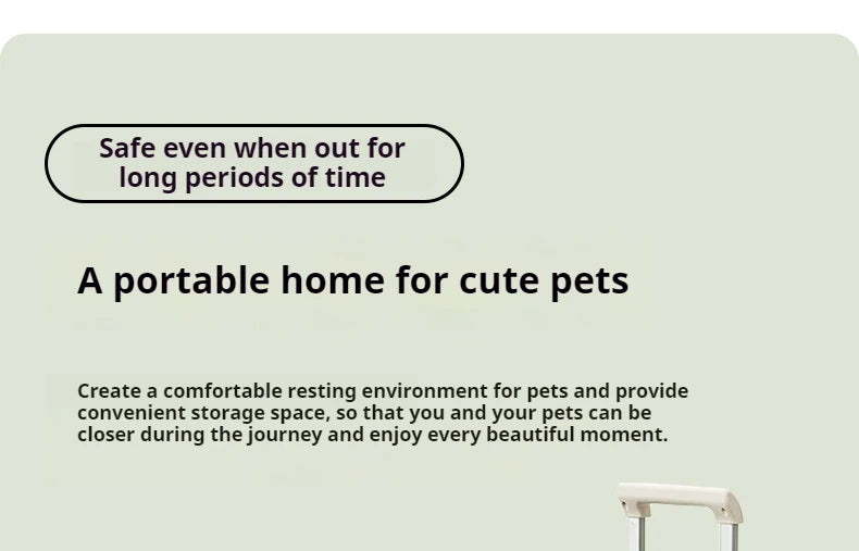 Cat bag portable cat backpack pet trolley case large capacity suitcase