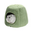 Covered Cat Bed Semi-Closed Pet Tent House Small Dog Puppy Sleeping Beds With Removable Washable Pillow Cushion Pad