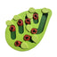Treat Dispensing Dog Toys Dog Treat Toy Mentally Stimulation Treat Puzzle Green Leaf Shaped Interactive Cat Treat Bowl Pet