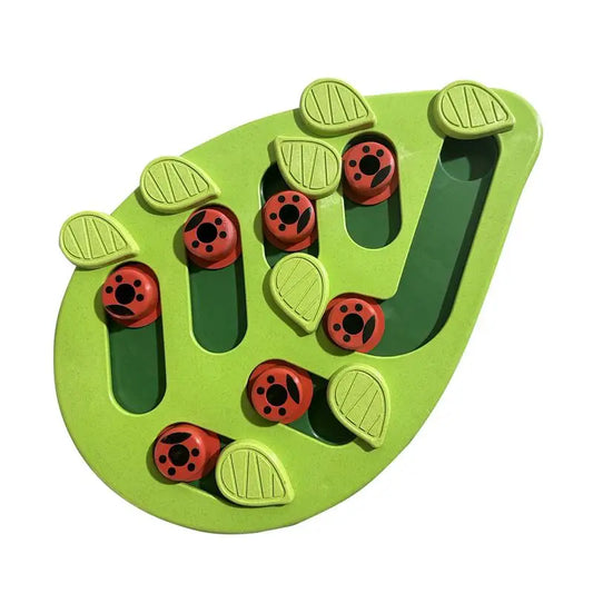 Treat Dispensing Dog Toys Dog Treat Toy Mentally Stimulation Treat Puzzle Green Leaf Shaped Interactive Cat Treat Bowl Pet