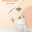 Simulation Bird interactive Cat Toy Funny Feather Bird with Bell Cat Stick Toy for Kitten Playing Teaser Wand Toy Cat Supplies