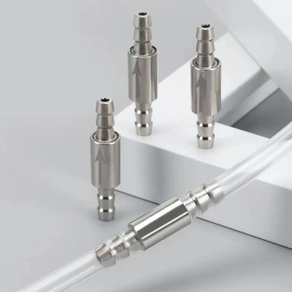 Stainless Steel Fish Aquarium Air Pump Check Valve One Way Non-Return Check Valve Aquarium Co2 System Air Pump Accessories