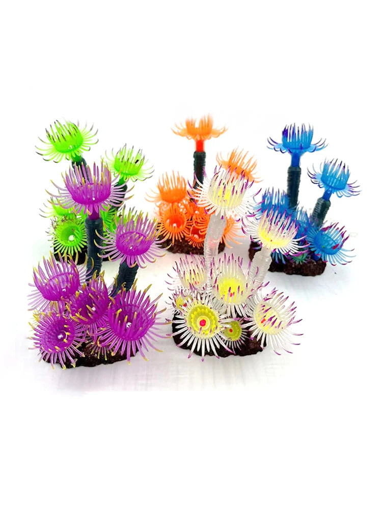 Artificial Underwater Coral Aquarium Fish Tank Simulation Decoration Aquarium Backgrounds Plants Water Flower Beautiful New