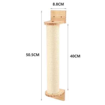 1 Piece Wall-mounted Cat Climbing Rope Solid Wooden Pedals And  Sisal Rope Kitten Training Claw Grinding Indoor Cat Furniture