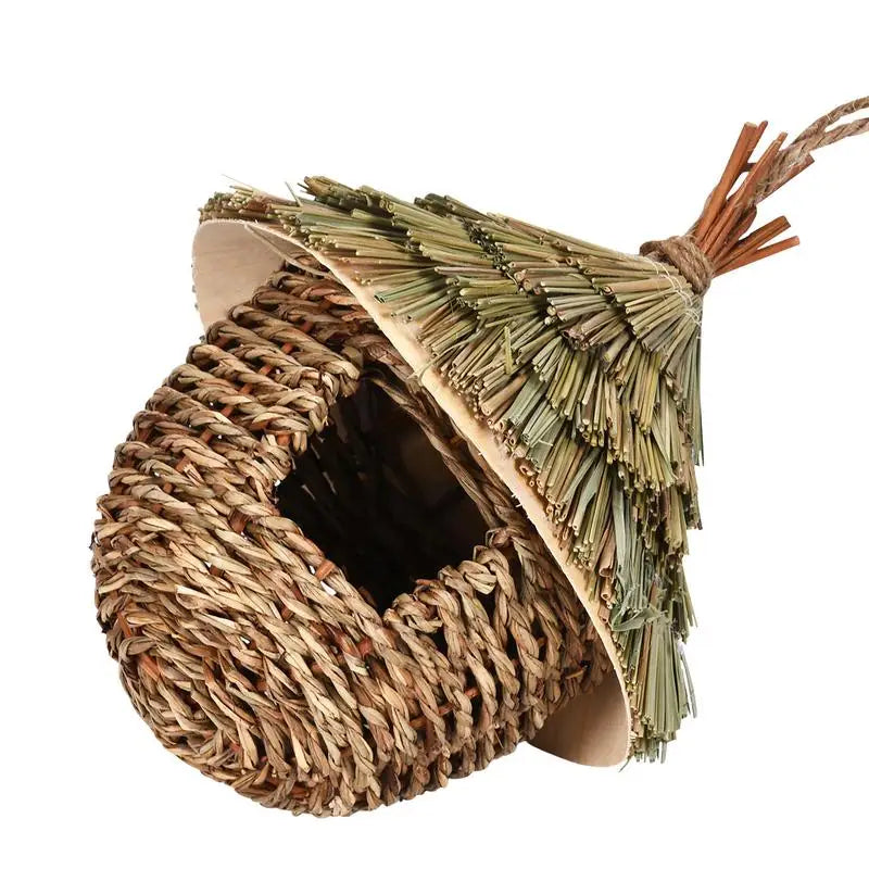 Creative Handmade Grass Hummingbird Houses, Yard Decoration, Nesting for Home, Patio, Porch, Tree, Courtyard, Yard