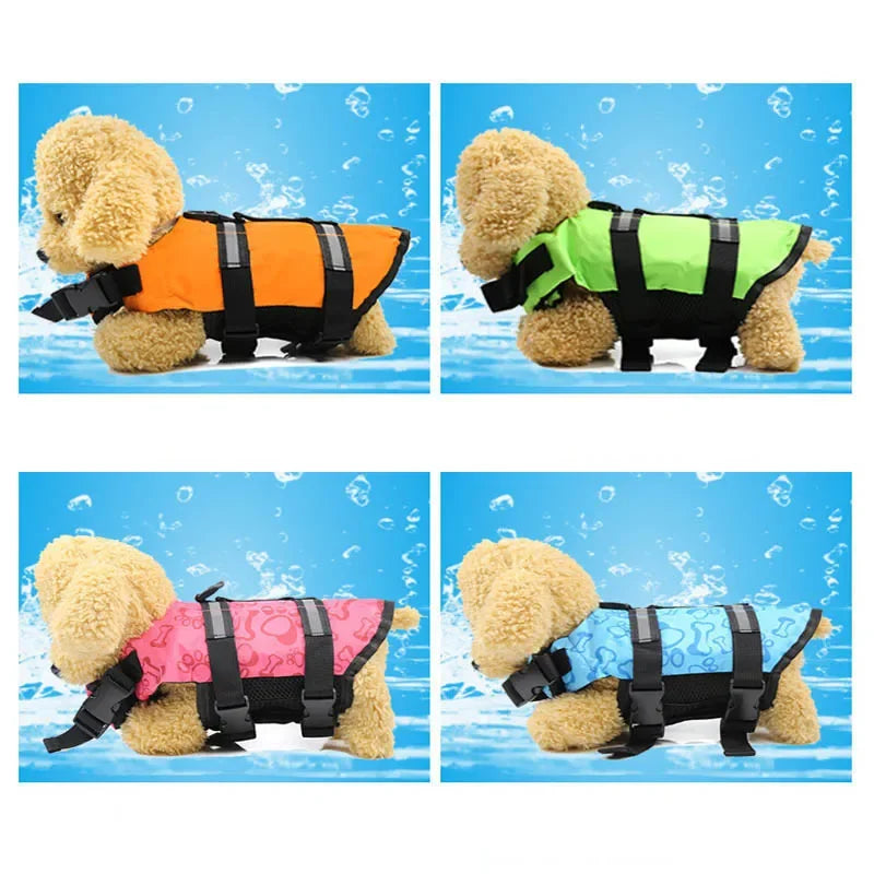Pet Dog Life Vest Summer Reflective Life Jacket Dog Safety Clothes summer of swimming suit for outing of Pet Dog Life Vest