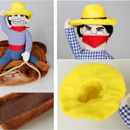 Pet Creative Funny Riding Costume Dog Cowboy Saddle Costume For Events Funny Pet Clothes, Dog Clothes, Pet Supplies V2Z1